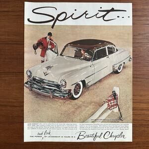 Vintage 1954 Chrysler New Yorker Deluxe Club Coupe Ad